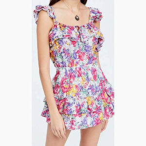 LoveShackFancy Marina Dress in Pink Sunburst $495